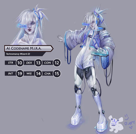 A prototype android stolen and reoutfitted with the mind of a scientist's lost lover.